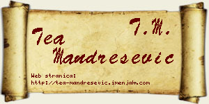 Tea Mandrešević vizit kartica
